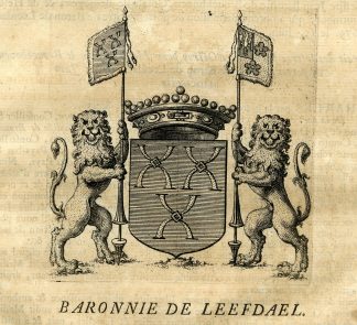 Antique Print-COAT OF ARMS-LEEFDAEL-LEEFDAAL-Butkens-1724