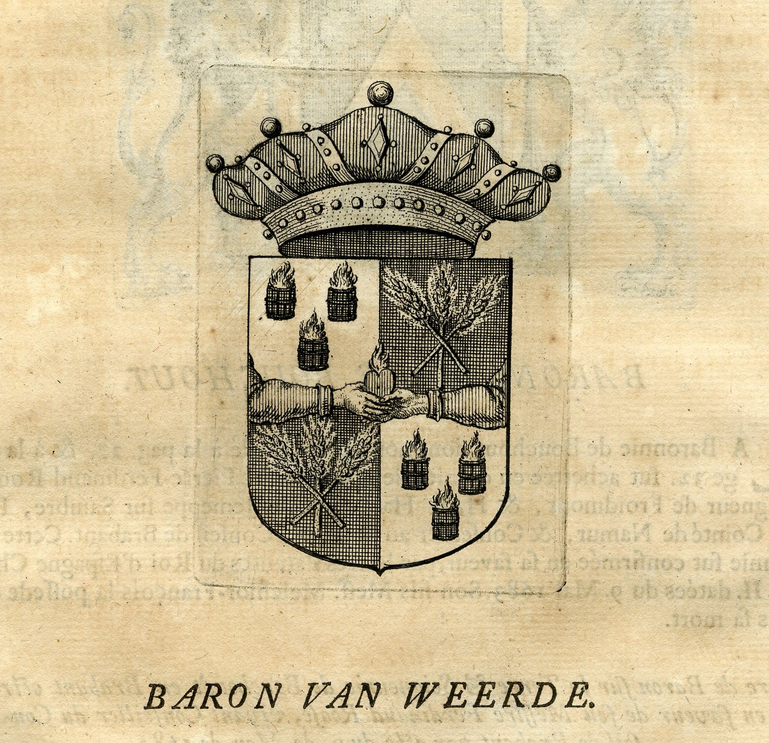 , Antique Print-COAT OF ARMS-BOUCHOUT-BOECHOUT-Butkens-1724, Pictura Antique Prints