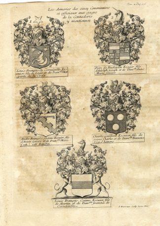 Antique Print-COAT ARMS-CORMIAILLE-BUSLEYDEN-JAERENS-GAILLARD-CAIMO-Butkens-1724