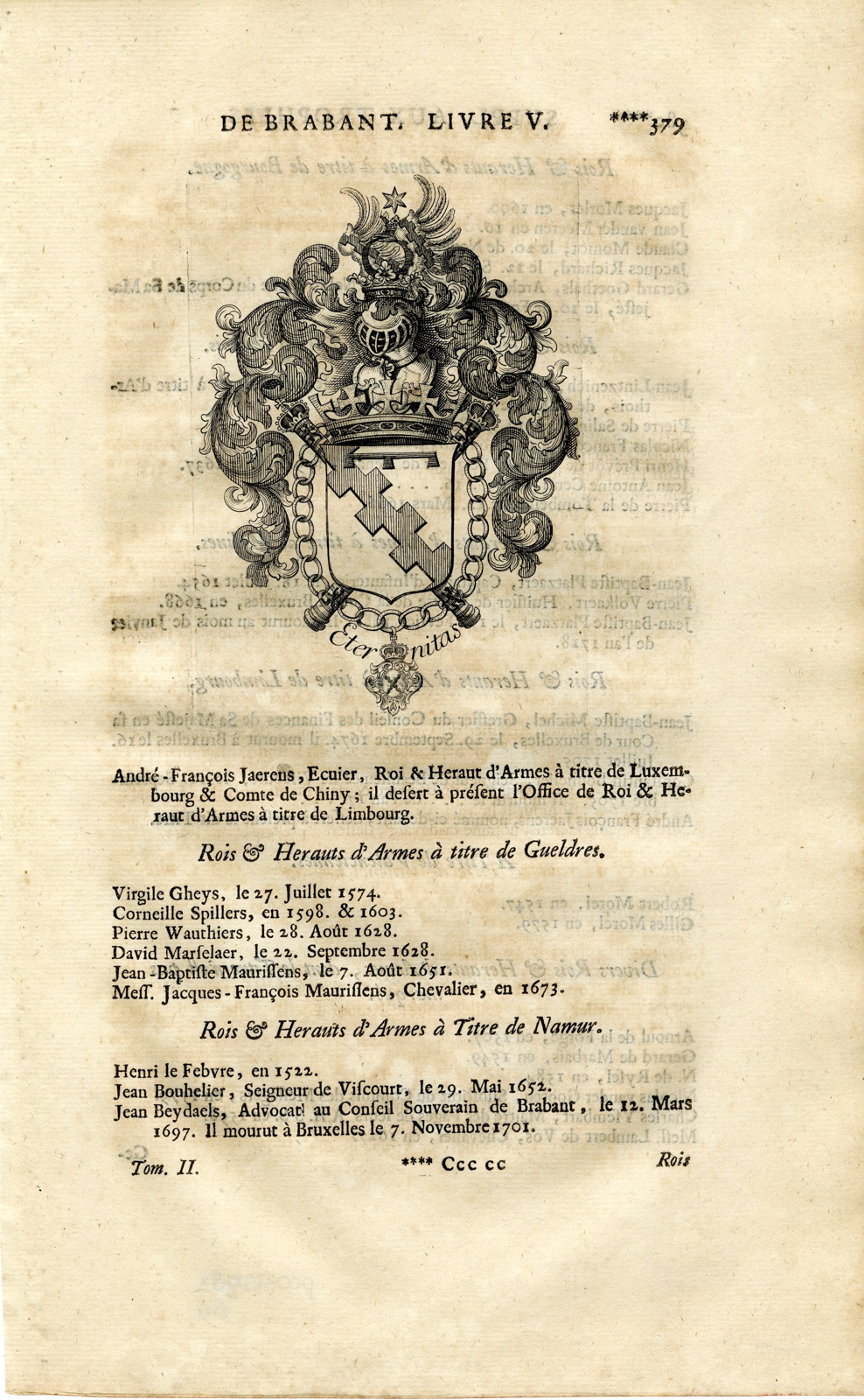 , Antique Print-COAT OF ARMS-JAERENS-Butkens-1724, Pictura Antique Prints