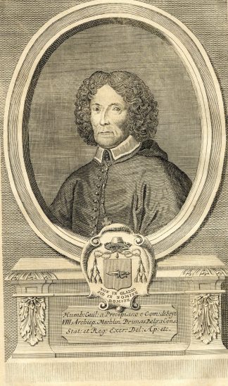 Antique Print-PORTRAIT-HUMBERTUS GUILIELMUS PRECIPIANO-ARCHBISHOP-Butkens-1724