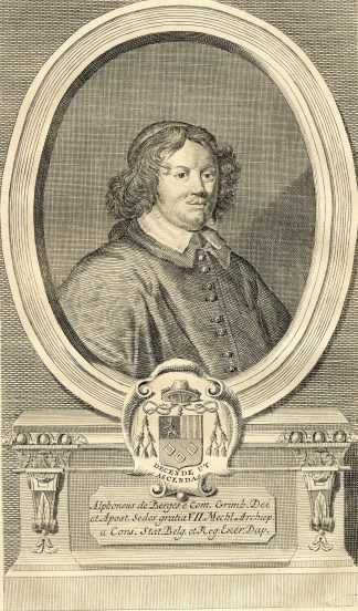 Antique Print-PORTRAIT-ALPHONSUS VAN BERGEN-ARCHBISHOP-Butkens-1724
