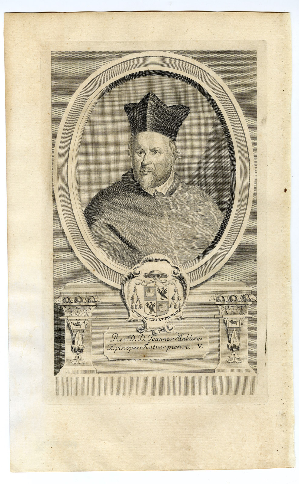 Pco 16026 416x674 Antique Print-PORTRAIT-JOHANNES MALDERUS-VAN MALDEREN-BISHOP-Butkens-1724 - Image 2