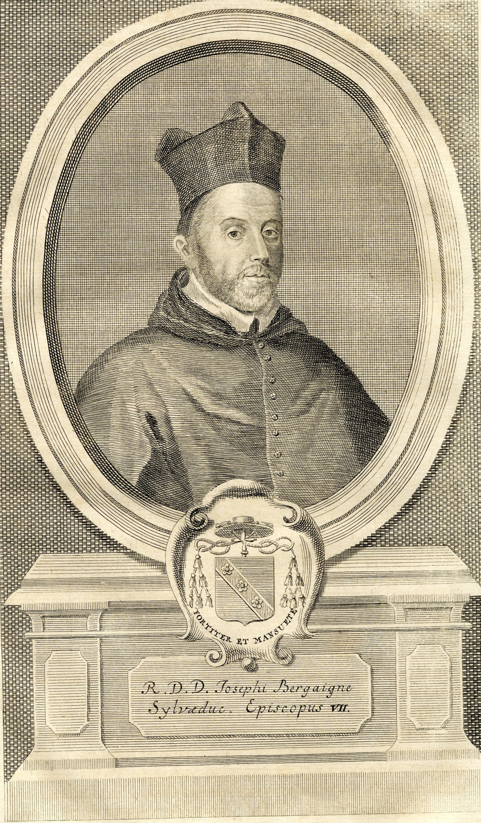 , Antique Print-PORTRAIT-JOSEPH BERGAIGNE-BISHOP ‘S-HERTOGENBOSCH-Butkens-1724, Pictura Antique Prints