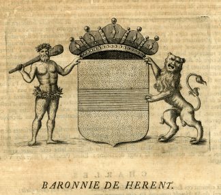 Antique Print-COAT OF ARMS-HERENT-BELGIUM-Butkens-1724