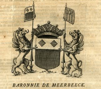 Antique Print-COAT OF ARMS-MEERBEECK-MEERBEECK-BELGIUM-Butkens-1724