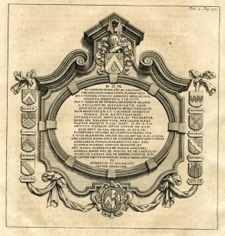 Antique Print-COAT OF ARMS-FAMILY THE ROOSE-Butkens-1724
