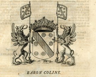 Antique Print-COAT OF ARMS-SAINT LAMBERT-LIBERSART-COLINS-Butkens-1724