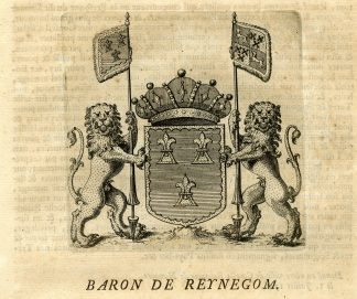 Antique Print-COAT OF ARMS-REYNEGOM-BELGIUM-Butkens-1724