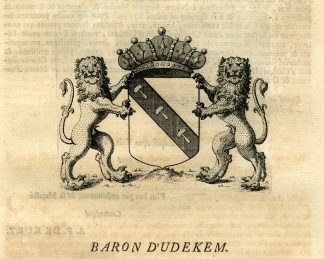 Antique Print-COAT OF ARMS-UDEKEM-BELGIUM-Butkens-1724