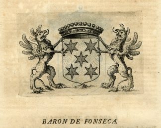 Antique Print-COAT OF ARMS-FONSECA-EYNATTEN-Butkens-1724