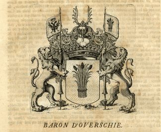 Antique Print-COAT OF ARMS-OVERSCHIE-BELGIUM-Butkens-1724