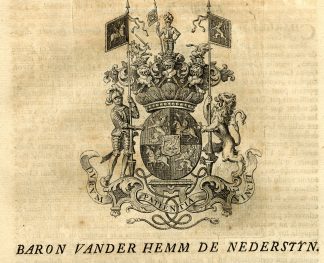Antique Print-COAT OF ARMS-VAN DER HEMM-NEDERSTYN-Butkens-1724