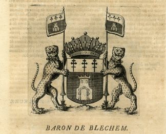 Antique Print-COAT OF ARMS-BLECHEM-VECQUEMANS-Butkens-1724