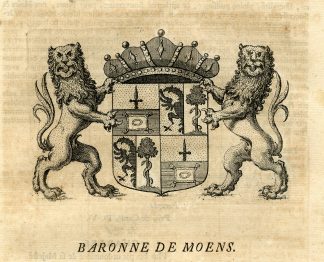 Antique Print-COAT OF ARMS-MOENS-Butkens-1724