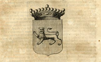 Antique Print-COAT OF ARMS-COUNT OF ZEYN-Butkens-1724