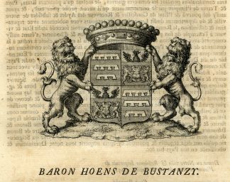 Antique Print-COAT OF ARMS-HOENS DE BUTANZY-BUSTANCY-Butkens-1724