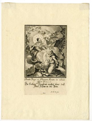 Rare Antique Print-MARIA-CHRIST-MON-Wolfgang-c.1700