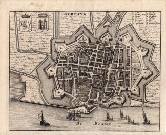 Antique Print-GORCHUM-GORKUM-GORINCHEM-CITY PLAN-Blaeu-de Wit-1670