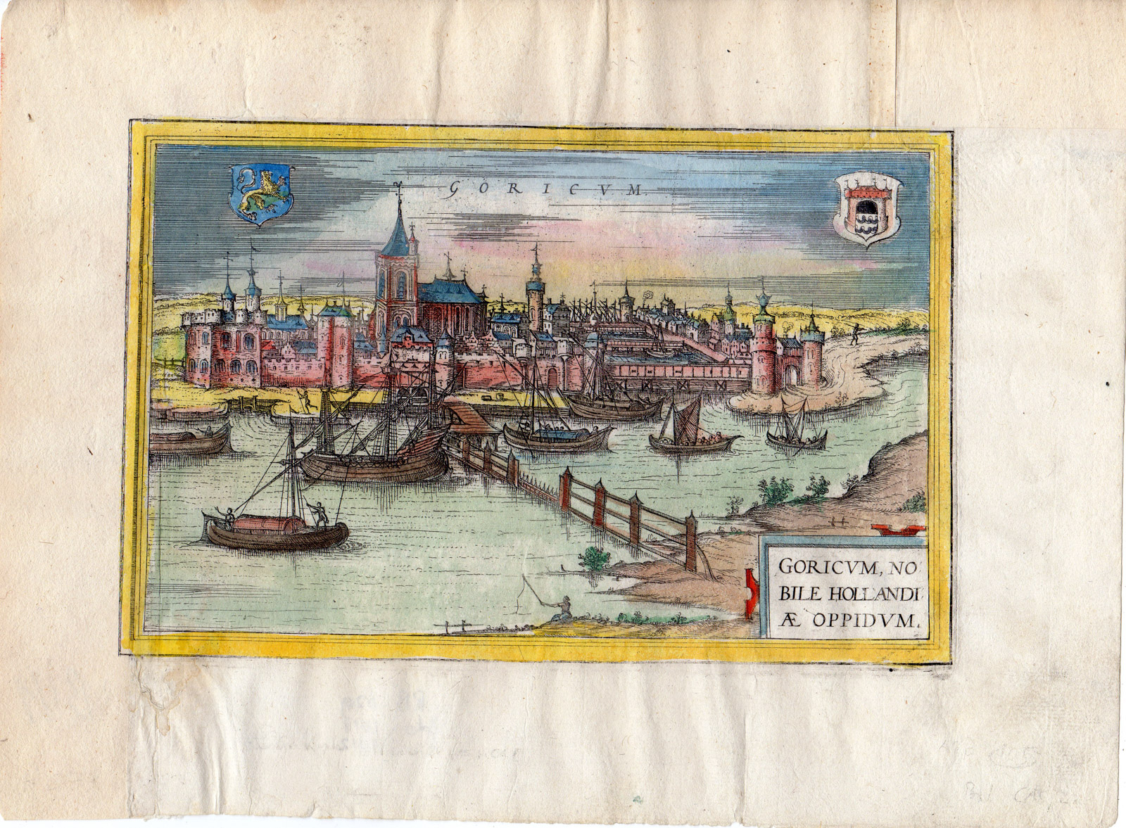 , Antique Print-GORICUM-GORKUM-GORINCHEM-Braun-Hogenberg-c.1588, Pictura Antique Prints