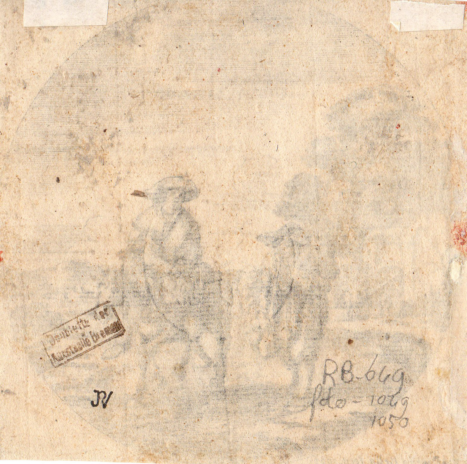 , Antique Master Print-LANDSCAPE WITH TRAVELLERS ON HORSEBACK-della Bella-c. 1656, Pictura Antique Prints