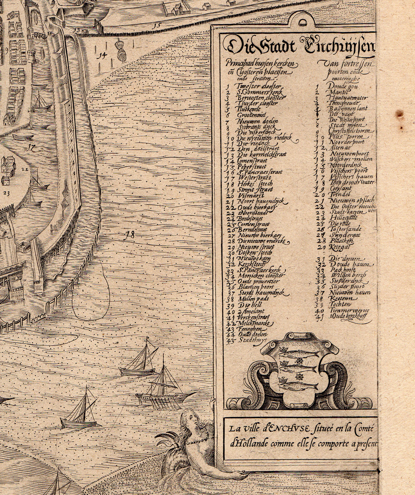 RB 1072 416x496 Antique Print-BIRDSEYE PLAN OF ENKHUIZEN-Hogenberg-Braun-1582 - Image 2