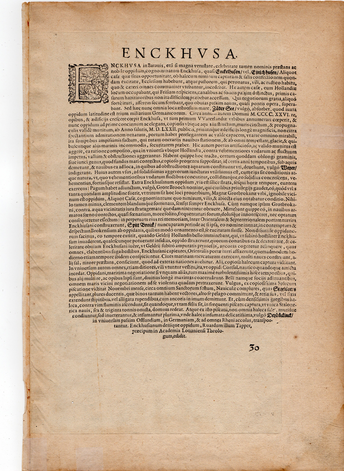 RB 1074 416x568 Antique Print-BIRDSEYE PLAN OF ENKHUIZEN-Hogenberg-Braun-1582 - Image 3