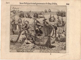 Antique Print-ENKHUIZEN NAVAL BATTLE-Anonymous-Baudartius-1616
