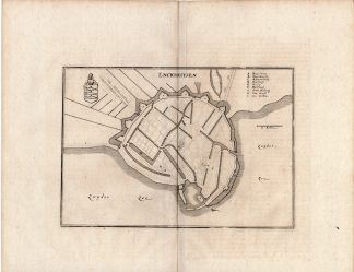 Antique Print-ENKHUIZEN PLAN-ENCKHUYSEN-Merian-1650