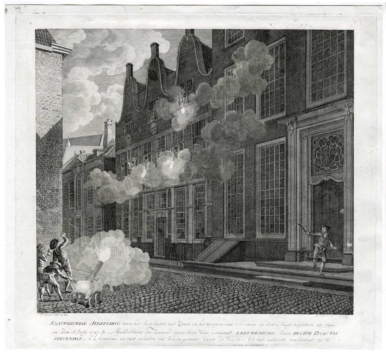 , Antique Master Print-SHOOTING IN MIDDELBURG-VAN STEVENINCK–Arends- Sallieth-1787, Pictura Antique Prints