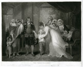 Antique Master Print-THE CHILD RESTORED-RETURNED-Singleton-Green-1801