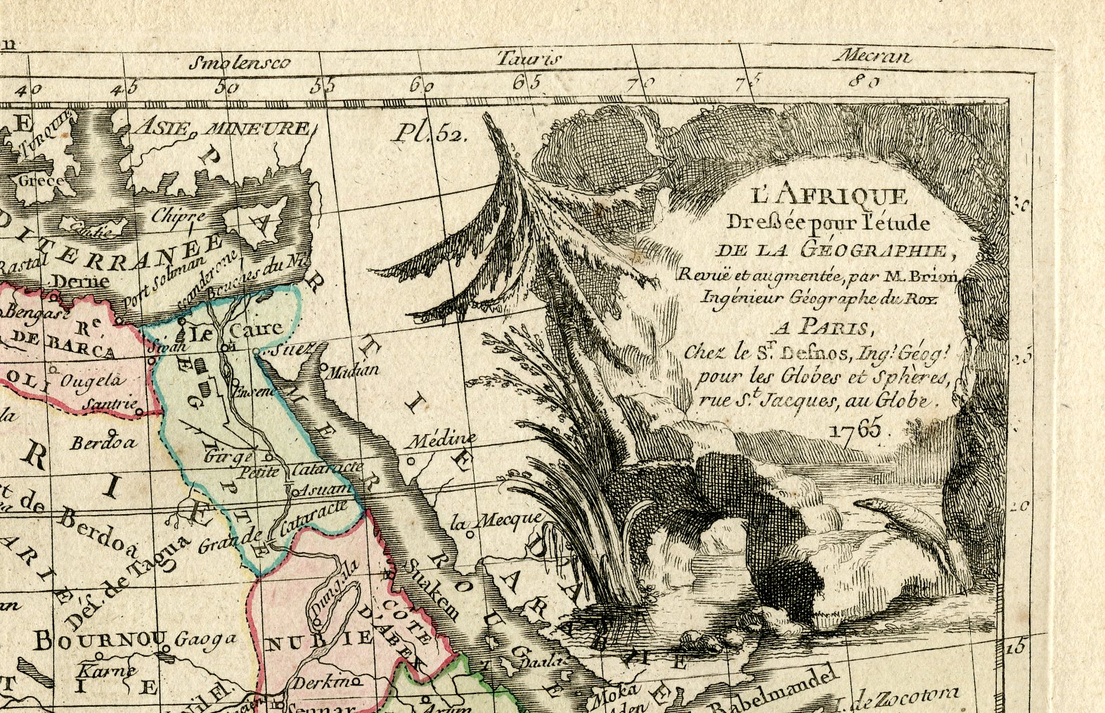, Rare Antique Print-AFRICA CONTINENT-AFRIQUE-Brion de la Tour-Desnos-c.1765, Pictura Antique Prints