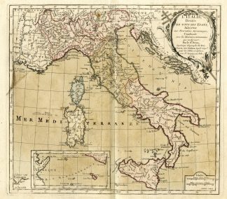 Rare Antique Print-ITALY-STATES-ITALIE-Brion de la Tour-Desnos-c.1765