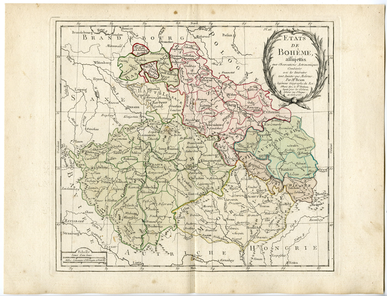 Pco 16548 416x318 Rare Antique Print-BOHEMIA-CZECH REPUBLIC-SILESIA-Brion de la Tour-Desnos-c.1765 - Image 2