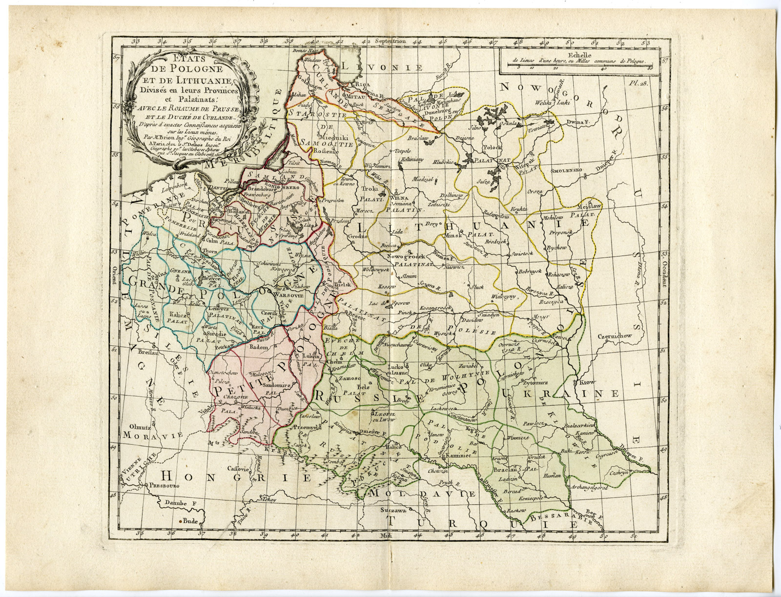 Pco 16556 416x318 Rare Antique Print-POLAND-REPUBLIC OF LITHUANIA-Brion de la Tour-Desnos-c.1765 - Image 2