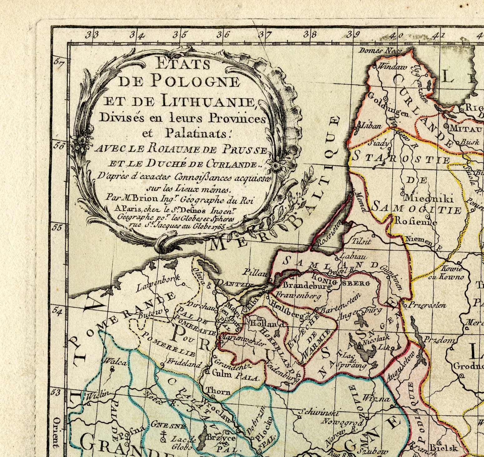 Pco 16557 416x393 Rare Antique Print-POLAND-REPUBLIC OF LITHUANIA-Brion de la Tour-Desnos-c.1765 - Image 3