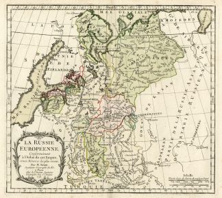 Rare Antique Print-RUSSIA-EASTERN EUROPE-Brion de la Tour-Desnos-c.1765