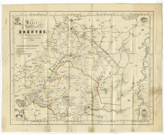 Rare Antique Map-Province of Drenthe-van der Scheer-1846