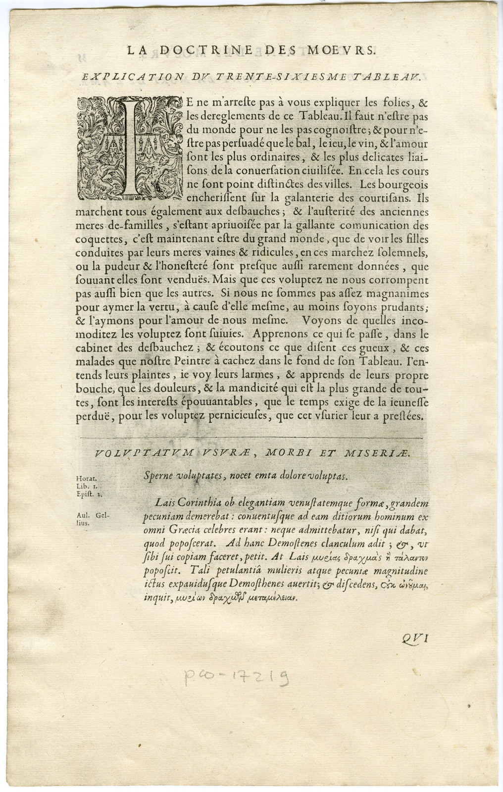 , Antique Print-WHO SEEKS PLEASURE GETS REGRET-REPENTANCE-Vaenius-Daret-1646, Pictura Antique Prints