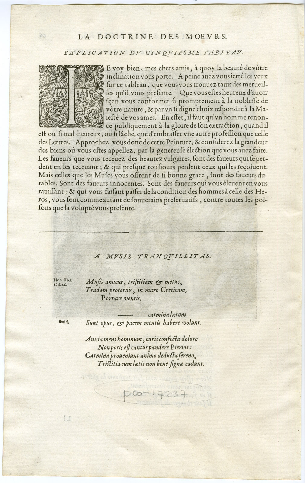 , Antique Print-LEARNING-STUDY IS GREATEST BLESSING-Vaenius-Daret-1646, Pictura Antique Prints
