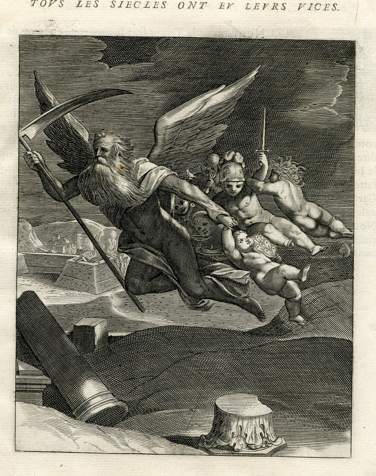 Pco 17257 416x527 Antique Print-VICES-TIME-PUTTI-SCYTHE-PERSONIFICATION-Vaenius-Daret-1646 - Image 2