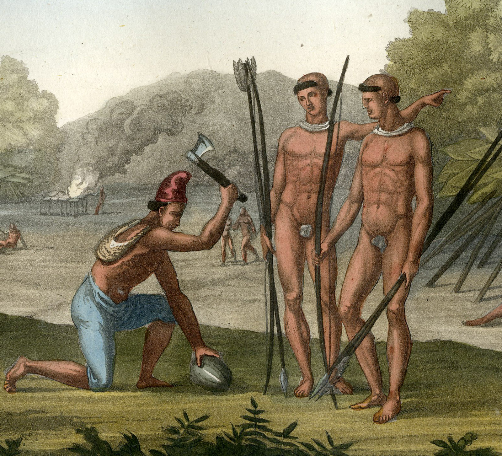 Pco 16888 416x378 Antique Print-PATAXO-PATACHOS TRIBE-BAHIA BRAZIL-PL.52-Ferrario-Fumagalli-1821 - Image 2