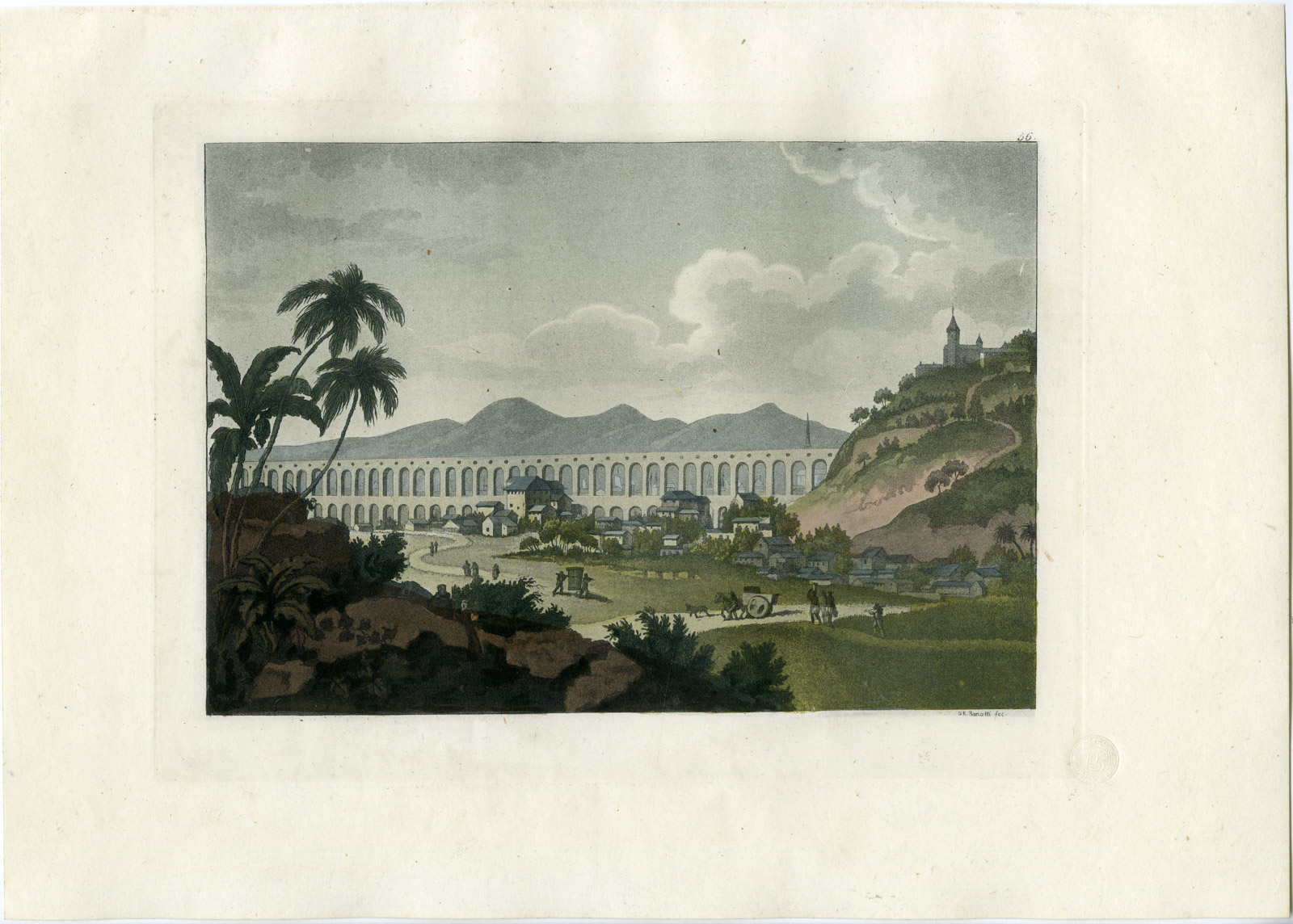 Pco 16899 416x297 Antique Print-AQUADUCT-RIO DE JANEIRO-BRAZIL-PL.56-Ferrario-Bonatti-1821