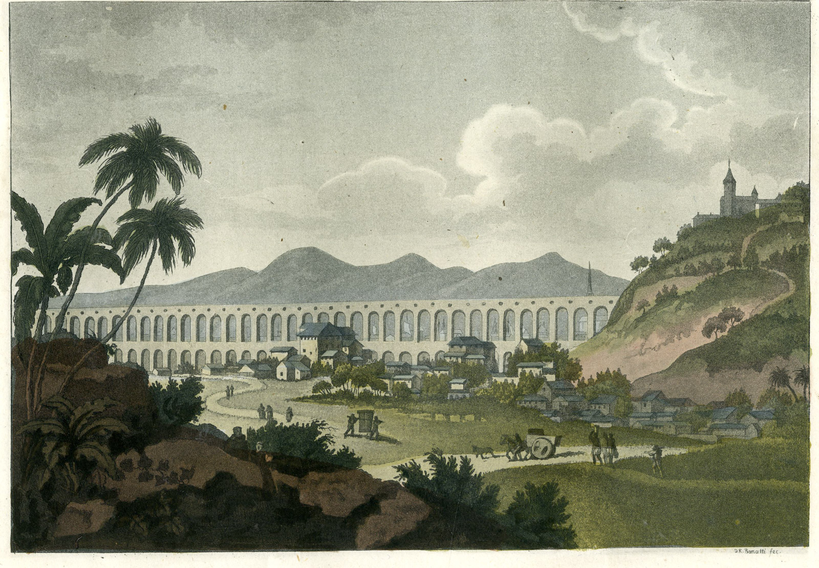 Pco 16900 416x289 Antique Print-AQUADUCT-RIO DE JANEIRO-BRAZIL-PL.56-Ferrario-Bonatti-1821 - Image 2