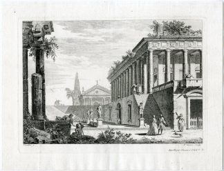 Antique Print-ITALIAN-ROMAN HOUSE-RUIN-Visentini-Vivares-c.1750