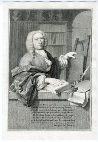 Antique Print-PORTRAIT-VAN MIERIS-DUTCH PAINTER-van Mieris I-Houbraken-c.1750