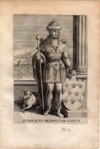 Antique Print-PORTRAIT-LOUIS STAMMERER-KING LOUIS II--van Veen-Collaert-c.1600