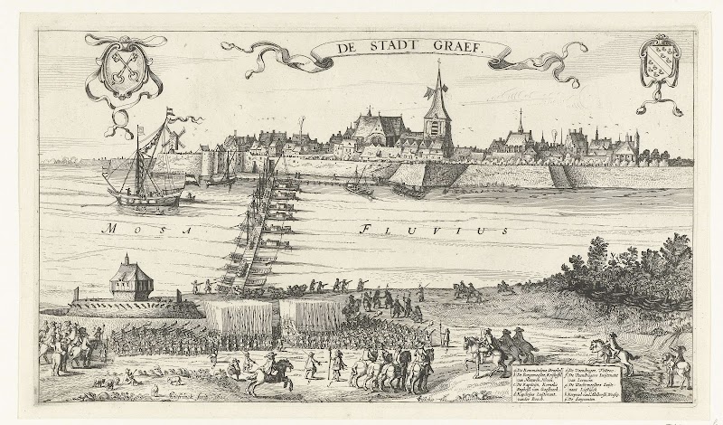 , Rare Antique Print-Engraving-GRAVE PANORAMIC VIEW-Cornelis Liefrinck-1622, Pictura Antique Prints