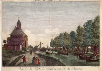 Antique Print-OPTICAL PRINT-AMSTERDAM-MUIDERPOORT-de Beijer-Leizelt-1768