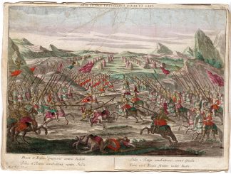 Antique Print-OPTICAL PRINT-BIBLICAL COMBAT-JUDA-PEKA AND REZIN-Probst -ca.1770